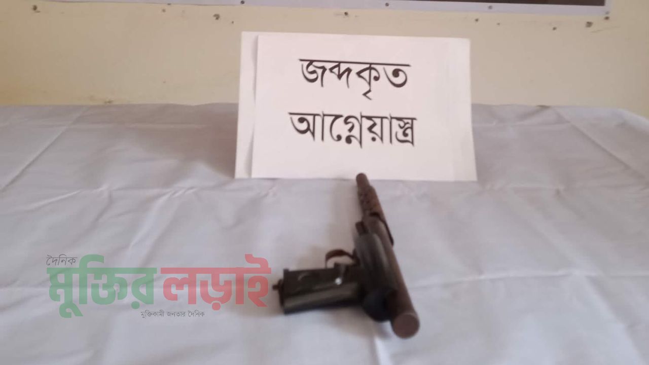 নীলফামারীতে অবৈধ বিদেশি পিস্তল উদ্ধার