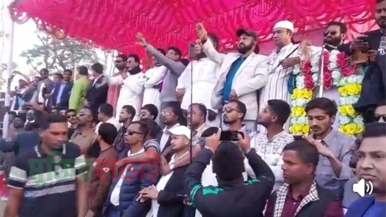 পাথরঘাটায় ধানের শীষের নির্বাচনী জনসভা অনুষ্ঠিত