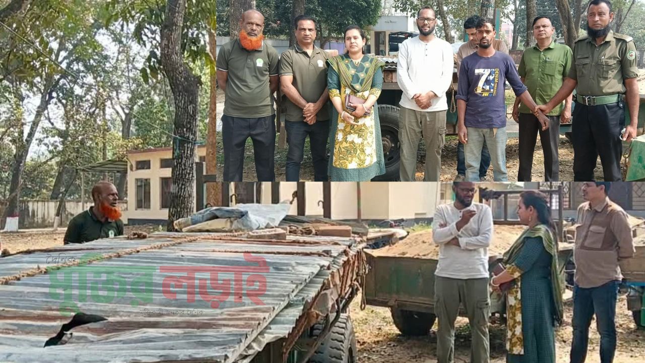 টিনে মুড়িয়ে বালু পাচারঃ ঝিনাইগাতীতে যুবকের ৬ মাসের কারাদণ্ড