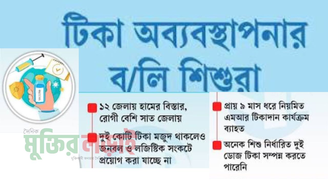 টিকাদান ঘাটতি ও স্বাস্থ্যব্যবস্থার দুর্বলতায় ঝুঁকিতে সারাদেশ