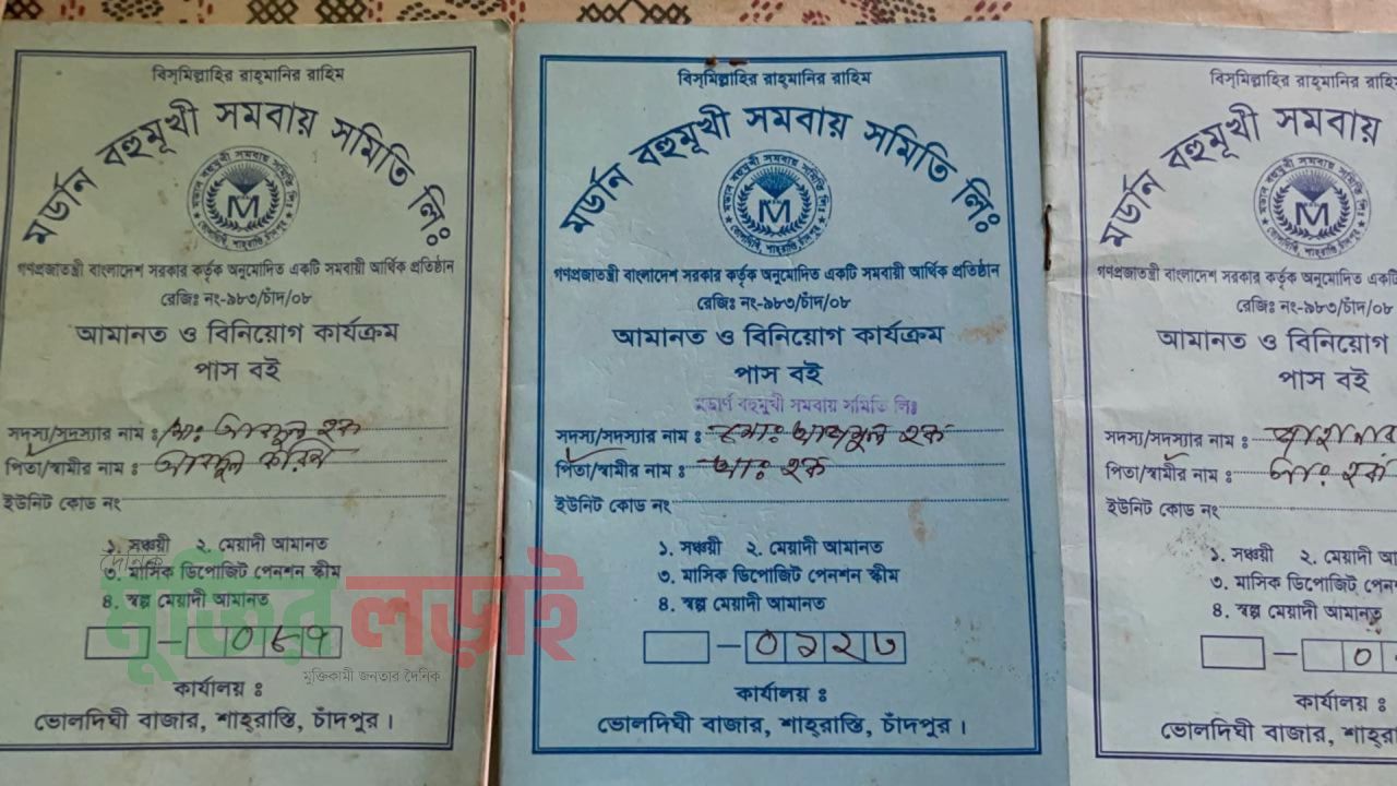 শাহরাস্তিতে গ্রাহকের কোটি টাকা নিয়ে উধাও মর্ডান বহুমুখী সমবায় সমিতি