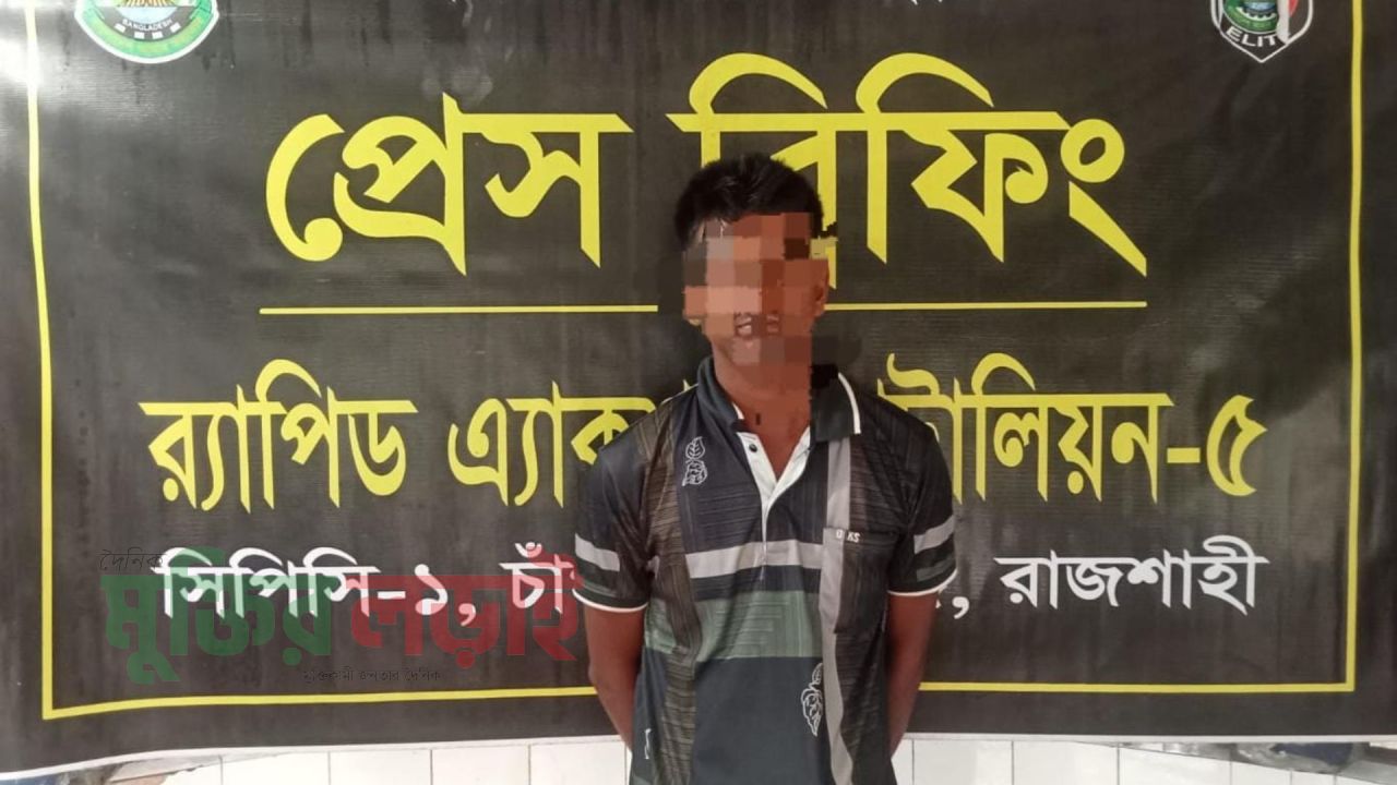 গোমস্তাপুরে গাঁজাসহ মাদক কারবারি গ্রেপ্তার