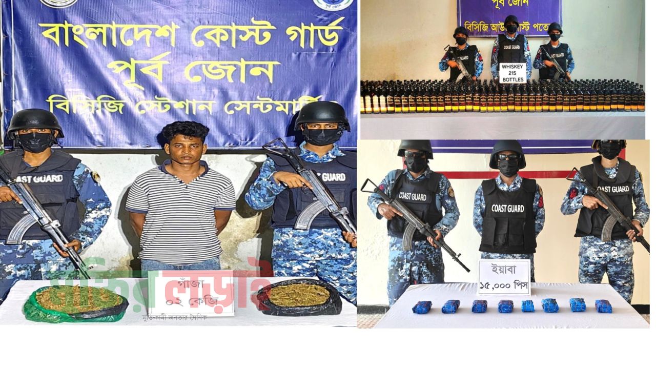 টেকনাফ, সেন্টমার্টিন ও চট্টগ্রামে পৃথক অভিযানে বিপুল পরিমাণ মাদক উদ্ধার, আটক ১