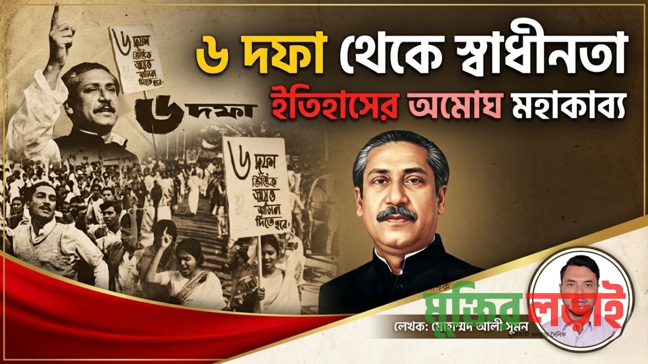 ছয় দফা থেকে স্বাধীনতা: ইতিহাসের অমোঘ মহাকাব্য