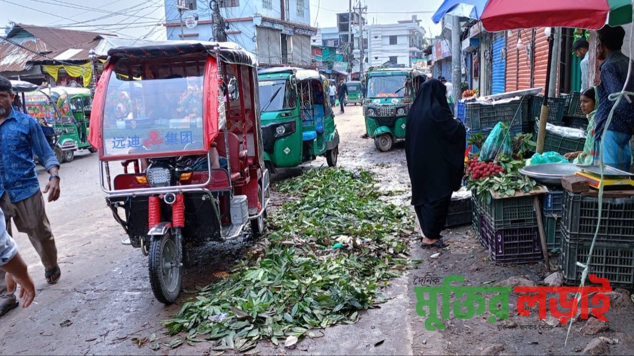 বরুড়া বাজারে যত্রতত্র অপরিষ্কার পরিবেশ: পৌরসভার গাফিলতিতে বাড়ছে জনদুর্ভোগ