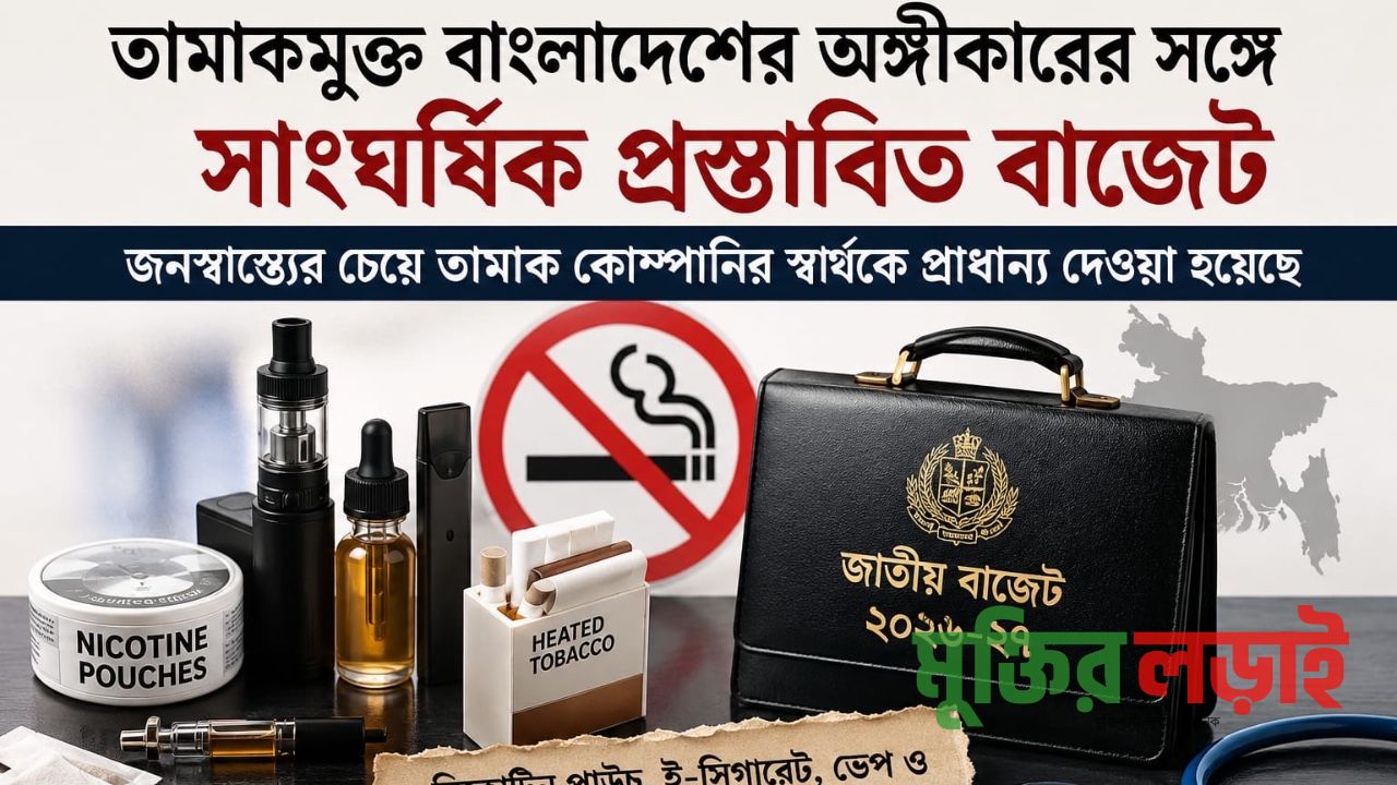তামাকমুক্ত বাংলাদেশের অঙ্গীকারের সঙ্গে সাংঘর্ষিক প্রস্তাবিত বাজেট: বিটিসিএর উদ্বেগ