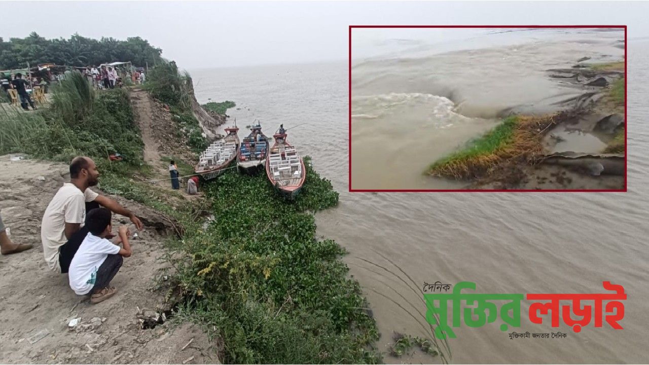উজানের ঢলে রাজশাহীতে পদ্মার পানি বাড়ছে, নিম্নাঞ্চলের চরে প্রবেশ শুরু
