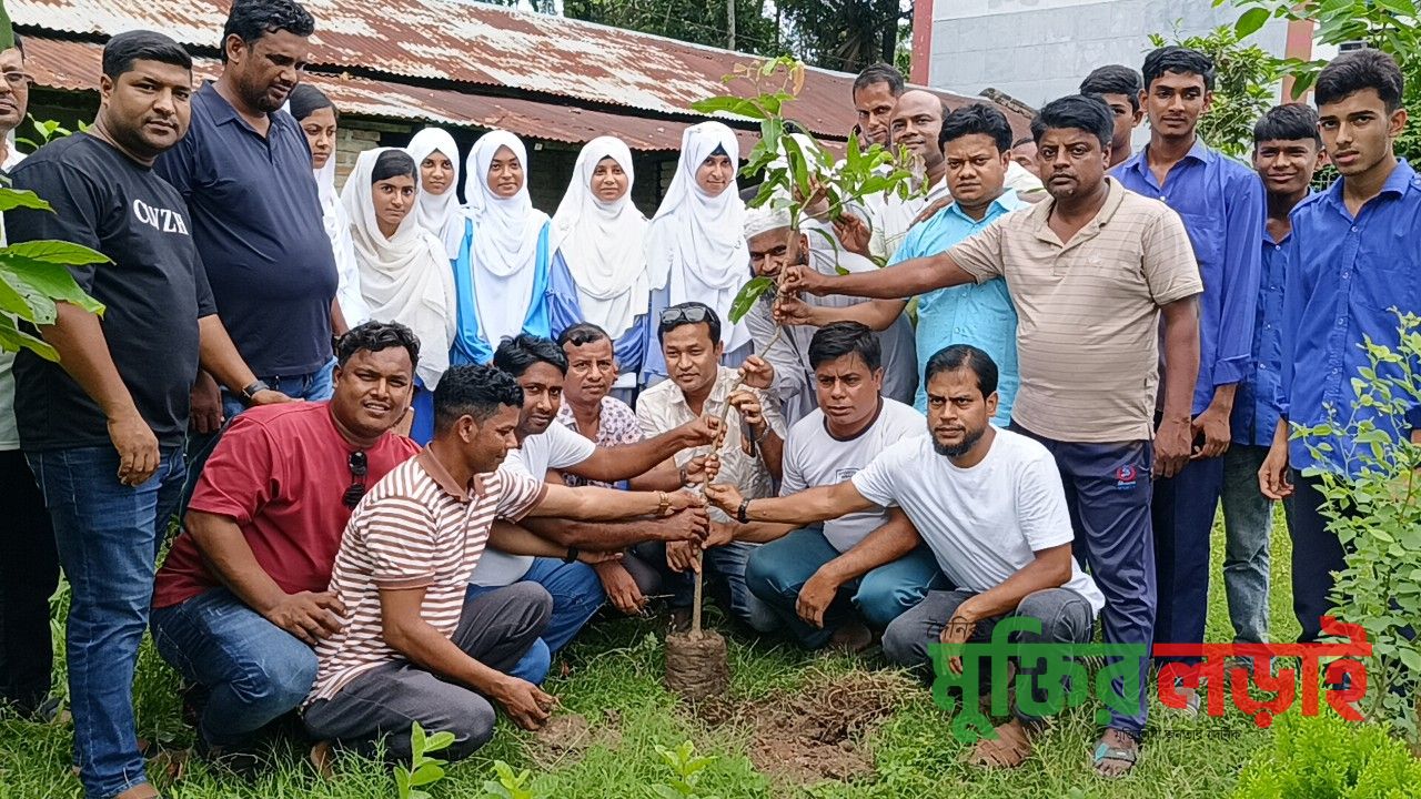 কালীগঞ্জে শিক্ষা প্রতিষ্ঠানসমূহে গাছের চারা রোপন করল আত্ম উন্নয়ন সমাজ কল্যাণ সংস্থা 