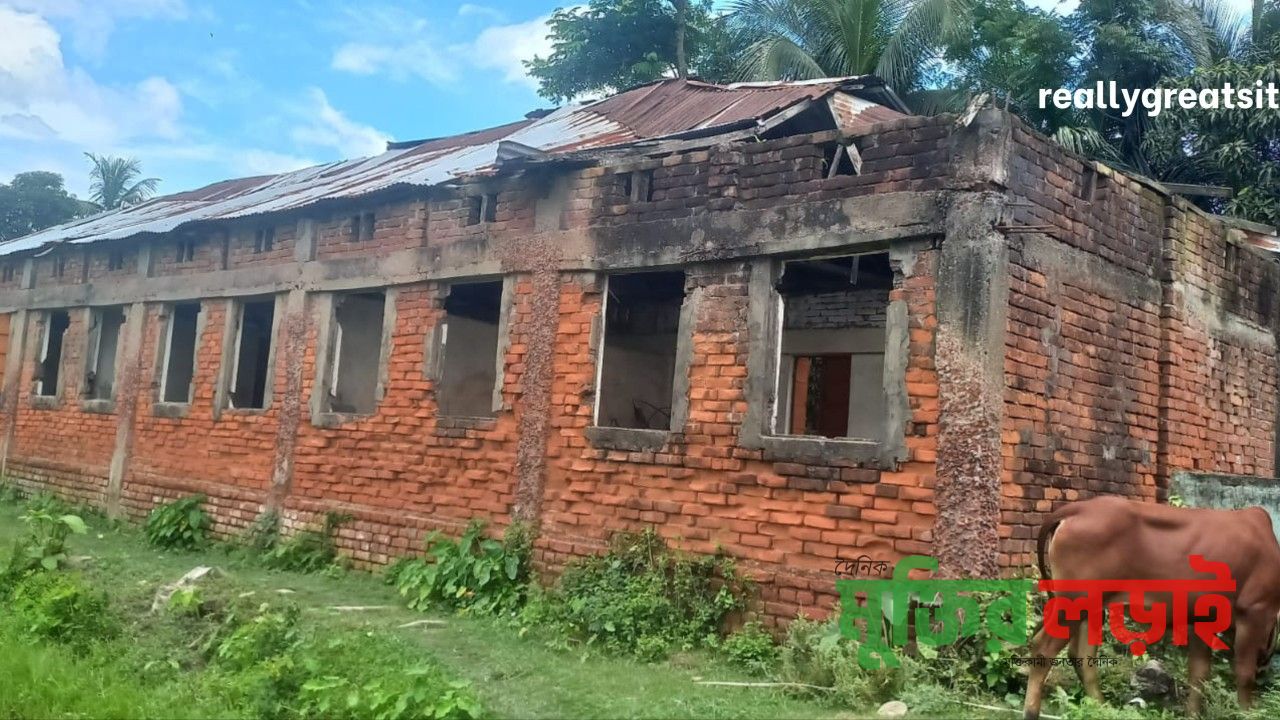শ্রেণিকক্ষ খড়ের গুদাম , শিক্ষার্থীহীন বেগম জহিরা মহিলা কলেজ