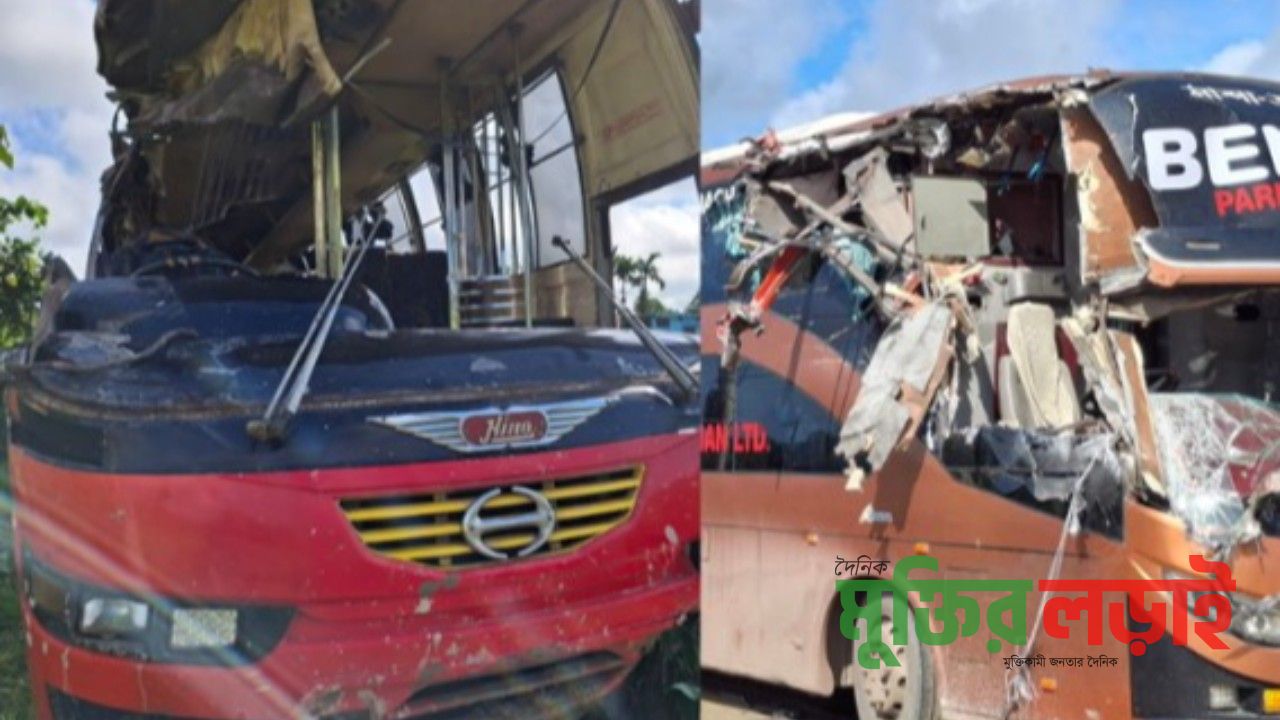 সিলেটের ওসমানীনগরে দুই বাসের মুখোমুখি সংঘর্ষে ৮ জন নিহত