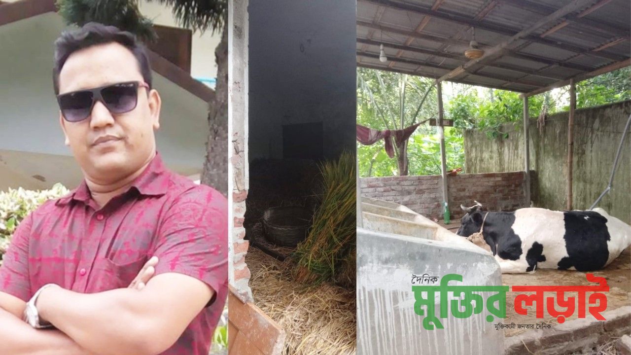 শ্রীবরদীতে সরকারি কোয়ার্টারে ইউএনওর গাড়িচালকের গোয়ালঘর!